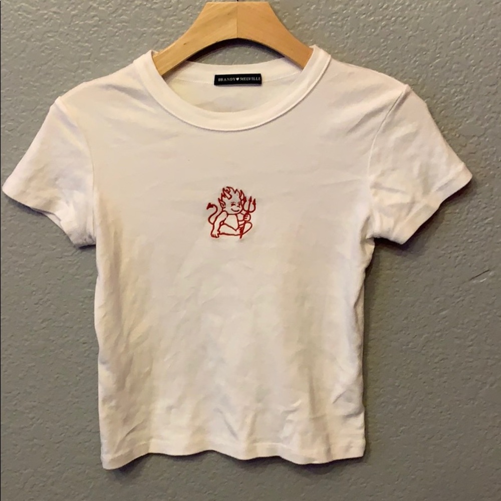 embroidered devil tee